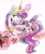 Size: 2357x2777 | Tagged: safe, artist:citi, twilight sparkle, oc, oc:tiara, alicorn, pony, g4, the last problem, book, female, filly, high res, interspecies offspring, magic, mother and child, mother and daughter, next generation, offspring, older, older twilight, older twilight sparkle (alicorn), parent:lord tirek, parent:twilight sparkle, parents:twirek, princess twilight 2.0, twilight sparkle (alicorn)