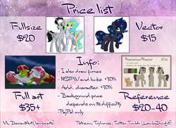 Size: 3872x2824 | Tagged: safe, artist:lambydwight, oc, pony, advertisement, commission info, high res, price sheet, text