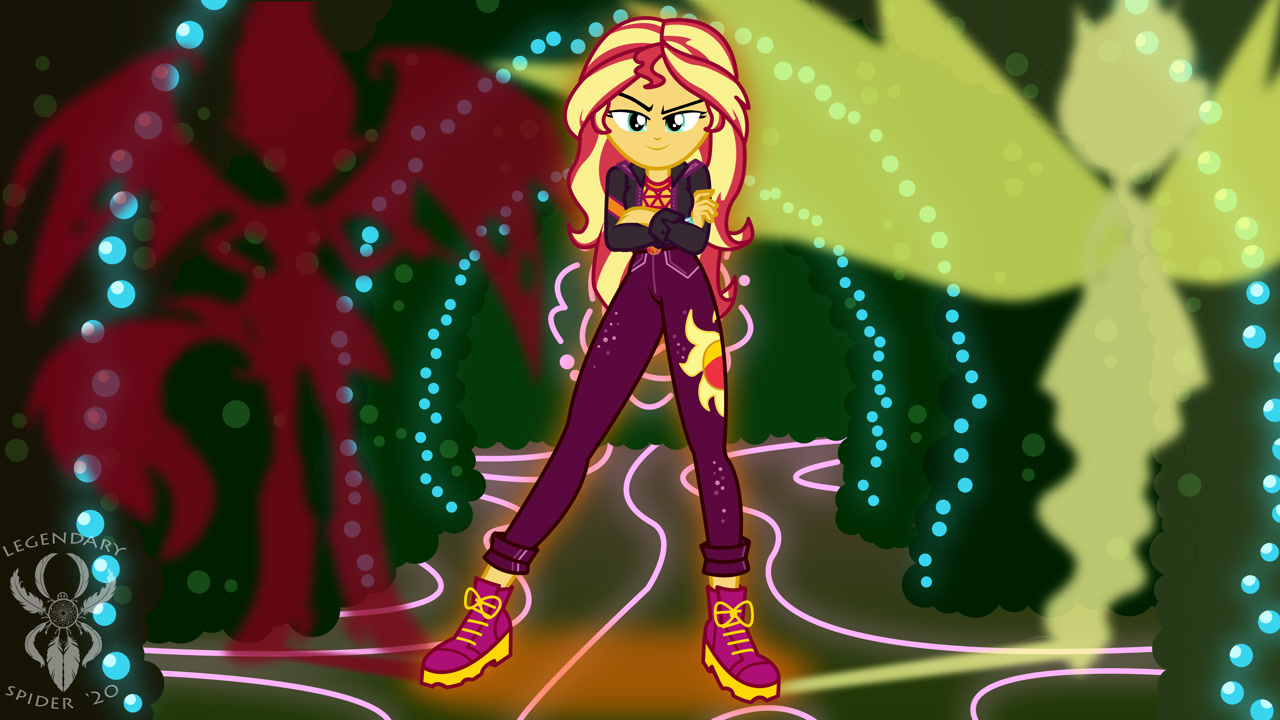  2386234 safe artist legendaryspider sunset shimmer 