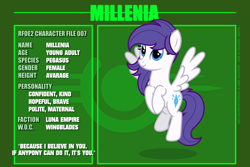 Size: 6000x4000 | Tagged: safe, artist:estories, oc, oc only, oc:millenia, pegasus, pony, comic:stable 33, fallout equestria, g4, absurd resolution, female, mare, reference sheet, revenant — fallout equestria 2, solo