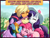 Size: 312x240 | Tagged: safe, artist:alcor, edit, applejack, fluttershy, pinkie pie, rainbow dash, rarity, twilight sparkle, alicorn, earth pony, pegasus, pony, unicorn, g4, cropped, cute, ear fluff, group hug, hat, hug, mane six, missing accessory, picture for breezies, sun hat, twilight sparkle (alicorn)