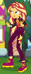 Size: 323x760 | Tagged: safe, screencap, sunset shimmer, equestria girls, equestria girls specials, g4, my little pony equestria girls: better together, my little pony equestria girls: sunset's backstage pass, cropped, female, music festival outfit, solo