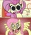 Size: 739x834 | Tagged: safe, artist:hotdiggedydemon, edit, screencap, fluttershy, pegasus, pony, .mov, shed.mov, cute-pocalypse meow, g4, g4.5, my little pony: pony life, angry, cupcake, female, flutterrage, food, mare, nightmare fuel, pony.mov, solo, song in the comments, tablet, treehouse logo