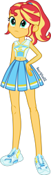 Size: 4167x14120 | Tagged: safe, artist:sacrifice02, sunset shimmer, equestria girls, g4, canterlot high, cheerleader, clothes, female, shoes, simple background, sneakers, solo, transparent background, uniform, wondercolts