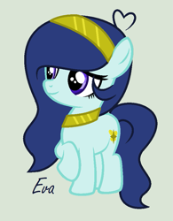 Size: 671x862 | Tagged: safe, artist:lominicinfinity, oc, oc only, oc:eva crystals, earth pony, pony, female, filly, simple background, solo
