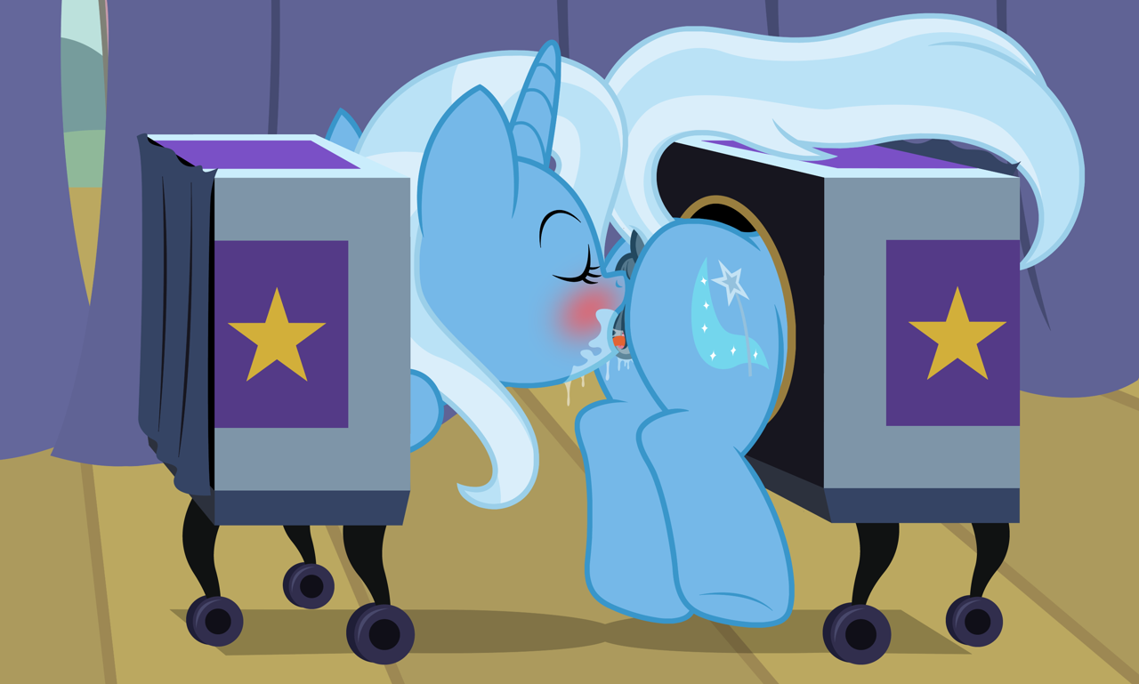 1280px x 769px - 2386968 - explicit, artist:badumsquish, derpibooru exclusive, part of a  set, trixie, pony, unicorn, anus, autocunnilingus, blushing, box, box  sawing trick, butt, caught, clitoris, dock, dripping, eyes closed, female,  licking, magic trick, mare,