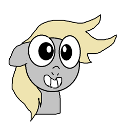 Size: 554x592 | Tagged: safe, artist:buttercupsaiyan, derpy hooves, g4, doodle, drawfriend, googly eyes, ms paint
