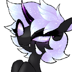 Size: 360x360 | Tagged: safe, artist:minty--fresh, oc, oc only, oc:sølis arkana, changeling, changeling princess, profile picture, simple background, solo