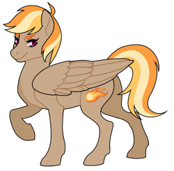 Size: 773x759 | Tagged: safe, artist:trippinmars, oc, oc only, oc:sunny blaze, pegasus, pony, female, mare, offspring, parent:dumbbell, parent:rainbow dash, parents:dumbdash, simple background, solo, transparent background