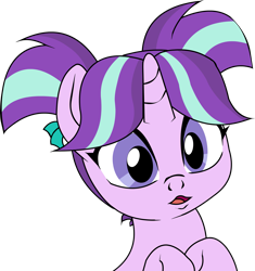 Size: 3761x4000 | Tagged: safe, artist:buttercupsaiyan, starlight glimmer, pony, unicorn, g4, adobe animate, adobe animate 2020, cute, female, filly, filly starlight glimmer, glimmerbetes, pigtails, pixiv, simple background, solo, transparent background, vector, wip, young, younger
