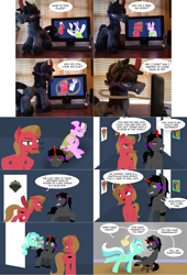 Size: 2562x3770 | Tagged: safe, artist:curiousglaistig, king sombra, lyra heartstrings, oc, oc:ace, oc:pun, pony, ask pun, g4, ask, fourth wall, high res, irl, lasso, photo, plushie, rope