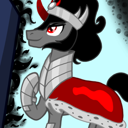 Size: 800x800 | Tagged: safe, artist:php185, king sombra, pony, g4, crystal, crystal empire, dark, darkness, evil, male, solo