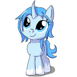 Size: 400x400 | Tagged: safe, artist:ask-pony-gerita, pony, unicorn, antarctica, coat markings, curved horn, eyelashes, female, filly, hetalia, horn, ponified, simple background, smiling, socks (coat markings), solo, transparent background