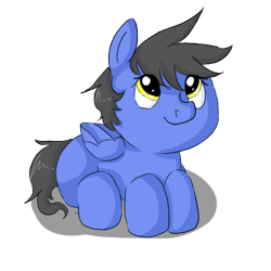 Size: 400x400 | Tagged: safe, artist:ask-pony-gerita, pegasus, pony, female, filly, hetalia, italy, looking up, ponified, simple background, smiling, solo, transparent background