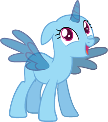 Size: 964x1091 | Tagged: safe, artist:pegasski, oc, oc only, alicorn, pony, g4, newbie dash, alicorn oc, bald, base, eyelashes, female, horn, mare, open mouth, simple background, smiling, solo, spread wings, transparent background, wings