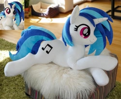 Size: 1600x1305 | Tagged: safe, artist:epicrainbowcrafts, dj pon-3, vinyl scratch, pony, unicorn, g4, irl, photo, plushie, prone, solo