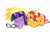 Size: 5300x3388 | Tagged: safe, artist:limedazzle, sci-twi, sunset shimmer, twilight sparkle, pony, unicorn, equestria girls, g4, absurd resolution, cute, daydream shimmer, duo, equestria girls ponified, female, hug, lesbian, magic, prone, ship:sci-twishimmer, ship:sunsetsparkle, shipping, show accurate, simple background, sleeping, sunglasses, transparent background, unicorn sci-twi, winghug