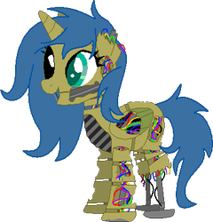 Size: 366x381 | Tagged: safe, artist:westrail642fan, oc, oc only, oc:crystal sky, alicorn, pony, robot, robot pony, rise and fall, alicorn oc, animatronic, female, five nights at freddy's, horn, mare, simple background, solo, spring-lock, spring-lock animatronic, transparent background, wings