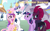 Size: 4770x2985 | Tagged: safe, artist:cloudy glow, artist:ejlightning007arts, artist:melisareb, fizzlepop berrytwist, princess cadance, princess flurry heart, shining armor, tempest shadow, twilight sparkle, alicorn, pony, unicorn, g4, baby, broken horn, canterlot, clothes, cute, eye scar, family photo, female, horn, lesbian, magic, male, married couple, scar, scarf, ship:shiningcadance, ship:tempestlight, shipping, straight, telekinesis, twilight sparkle (alicorn), winter coat