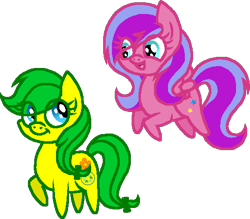 Size: 518x454 | Tagged: safe, artist:1mbean, oc, oc only, oc:lily spark, oc:starlight shooter, earth pony, pegasus, pony, simple background, transparent background