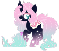 Size: 2701x2339 | Tagged: source needed, safe, artist:azrealrou, oc, oc only, changeling, colored pupils, high res, pink changeling, simple background, solo, transparent background