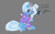 Size: 1920x1200 | Tagged: safe, artist:lunar froxy, trixie, pony, unicorn, g4, alternate hairstyle, babysitter trixie, cellphone, cheek fluff, clothes, ear fluff, female, fluffy, gameloft interpretation, gray background, hoodie, looking at you, mare, phone, pigtails, simple background, sitting, smartphone, solo, twintails