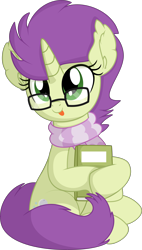 Size: 4977x8742 | Tagged: safe, artist:cyanlightning, oc, oc:sky spark, pony, unicorn, .svg available, absurd resolution, book, clothes, female, glasses, holding, mare, nerd, scarf, simple background, transparent background, vector