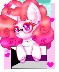Size: 5000x6000 | Tagged: safe, artist:sweethearts11, oc, oc only, oc:charleen, pony, unicorn, absurd resolution, demisexual pride flag, female, mare, pride, pride flag, solo