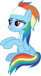Size: 3000x5519 | Tagged: safe, artist:cloudy glow, artist:yanoda, rainbow dash, pegasus, pony, deep tissue memories, g4, my little pony: friendship is forever, female, mare, simple background, solo, spa pony rainbow dash, transparent background, vector