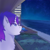 Size: 4096x4096 | Tagged: safe, artist:legionsunite, oc, oc only, oc:magenta pulse, pony, unicorn, apartment, beach, female, looking up, mare, night, solo, stars