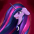 Size: 2000x2000 | Tagged: safe, artist:renarde-louve, twilight sparkle, alicorn, pony, g4, atg 2020, ears back, female, hair over one eye, high res, implied princess luna, jewelry, long mane, newbie artist training grounds, peytral, regalia, solo, twilight sparkle (alicorn)