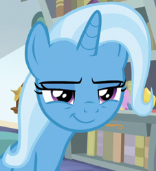 Size: 439x484 | Tagged: safe, edit, edited screencap, screencap, trixie, a horse shoe-in, g4, cropped