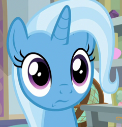 Size: 400x417 | Tagged: safe, screencap, trixie, pony, a horse shoe-in, g4, bust, cropped, female, portrait, solo