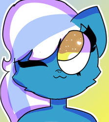 Size: 365x410 | Tagged: safe, artist:noirblackyoutube, oc, oc:fleurbelle, alicorn, pony, :3, adorabelle, alicorn oc, cute, female, horn, mare, solo, wingding eyes, wings