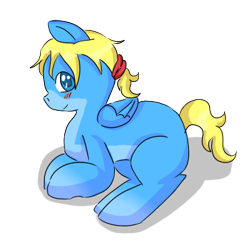 Size: 400x400 | Tagged: safe, artist:ask-pony-gerita, pegasus, pony, blushing, colt, france, hetalia, male, ponified, simple background, smiling, solo, transparent background