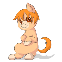 Size: 400x400 | Tagged: safe, artist:ask-pony-gerita, earth pony, pony, colored hooves, colt, hetalia, ireland, male, ponified, simple background, smiling, solo, transparent background
