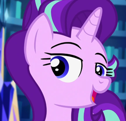 Size: 618x593 | Tagged: safe, screencap, starlight glimmer, pony, unicorn, equestria girls, equestria girls specials, g4, my little pony equestria girls: mirror magic, cropped, cute, female, looking at you, open mouth, solo