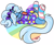 Size: 3500x2888 | Tagged: safe, artist:befishproductions, gameloft, trixie, pony, unicorn, g4, alternate hairstyle, babysitter trixie, blushing, clothes, cute, diatrixes, eyes closed, female, flag, gameloft interpretation, gay pride flag, gender headcanon, heart, high res, hoodie, lesbian pride flag, mouth hold, on back, pigtails, pride, pride flag, pride month, pride socks, signature, simple background, socks, solo, striped socks, thigh highs, trans female, trans trixie, transgender, transgender pride flag, twintails, white background