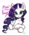 Size: 1637x1994 | Tagged: safe, artist:bbtasu, rarity, pony, unicorn, g4, crossed legs, female, looking at you, prone, solo, text