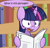 Size: 698x665 | Tagged: safe, artist:solar-slash, edit, twilight sparkle, pony, unicorn, g4, book, dialogue, female, mare, newspaper, reaction image, solo