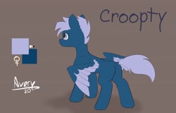Size: 4096x2622 | Tagged: safe, artist:avery-valentine, oc, oc only, oc:croopty, pegasus, pony, female, mare, solo