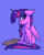 Size: 800x1000 | Tagged: safe, artist:lollipony, twilight sparkle, alicorn, pony, g4, annoyed, atg 2020, blue background, book, chest fluff, female, floppy ears, frown, looking at you, looking back, looking back at you, mare, newbie artist training grounds, reading, simple background, sitting, solo, twilight sparkle (alicorn), twilight sparkle is not amused, unamused