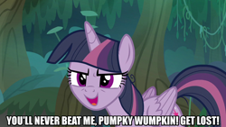 Size: 1280x720 | Tagged: safe, edit, edited screencap, screencap, mean twilight sparkle, twilight sparkle, alicorn, pony, g4, the mean 6, caption, clone, female, image macro, mare, meme, solo, text, twilight sparkle (alicorn)