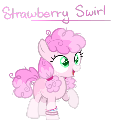 Size: 1280x1375 | Tagged: safe, artist:mintoria, oc, oc only, oc:strawberry swirl, earth pony, pony, female, filly, offspring, parent:cheese sandwich, parent:pinkie pie, parents:cheesepie, simple background, solo, transparent background