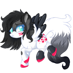 Size: 1920x1920 | Tagged: oc name needed, safe, artist:mint-light, artist:nightingalewolfie, oc, oc only, pegasus, pony, base used, deviantart watermark, female, mare, obtrusive watermark, simple background, solo, transparent background, two toned wings, watermark, wings