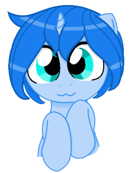 Size: 368x488 | Tagged: safe, artist:iamsheila, artist:symbianl, oc, oc only, oc:azure shores, pony, unicorn, colored, cute, old art, simple background, solo, transparent background