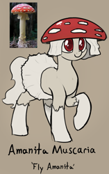Size: 1194x1899 | Tagged: safe, artist:czu, part of a set, oc, oc only, mushroom pony, original species, pony, amanita muscaria, colored pupils, cute, gray background, mushroom, ocbetes, simple background, smiling