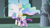 Size: 2560x1440 | Tagged: safe, screencap, princess celestia, twilight sparkle, alicorn, pony, unicorn, friendship is magic, g4, behaving like a cat, big crown thingy, castle of the royal pony sisters, crown, duo, element of magic, ethereal mane, female, jewelry, mare, peytral, regalia, spread wings, sweet dreams fuel, twilight cat, unicorn twilight, wings