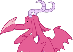 Size: 5579x4000 | Tagged: safe, artist:melisareb, ballista, dragon, g4, sweet and smoky, .svg available, absurd resolution, cute, diaballista, dragoness, eyes closed, female, inkscape, laughing, simple background, solo, transparent background, vector, wings