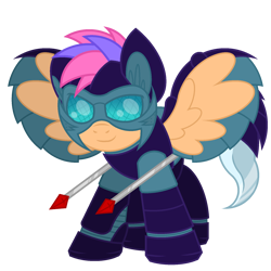 Size: 1800x1800 | Tagged: safe, artist:ponkus, oc, oc only, oc:nimbus flare, pegasus, pony, fallout equestria, armor, enclave, enclave armor, energy weapon, female, mare, simple background, solo, transparent background, weapon